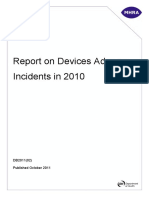 Report On Devices Adverse Incidents in 2010: Safeguarding Public Health