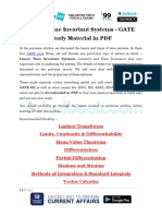 Linear Time Invariant Systems - GATE Study Material in PDF