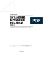 Vicente Parrilla - Six Transcribed Improvisations La Spagna Scores