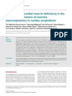 Inotropic Myocardial Reserve Deficiency Is The Predominant Feature of Exercise Haemodynamics in Cardiac Amyloidosis