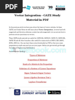 Vector Integration - GATE Study Material in PDF