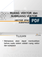 Ruang Vektor Dan Subruang Vektor: (Vector Space &