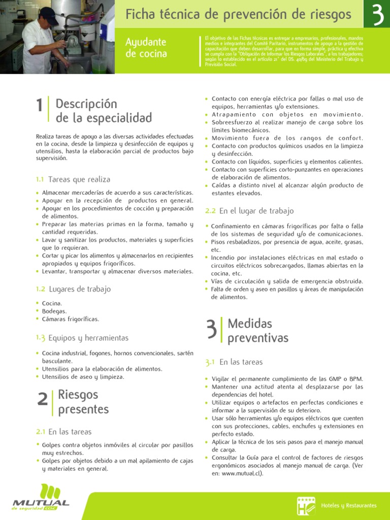 ficha ayudante+de+cocina | Cocina | Alimentos