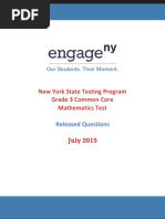 New York State Testing Program Mathematics Test Grade 3 Common Core