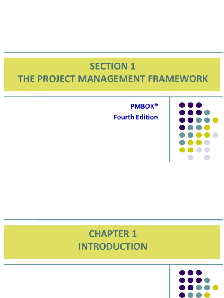 PMBOK - Chapter 1 | PDF | Project Management | Business Process