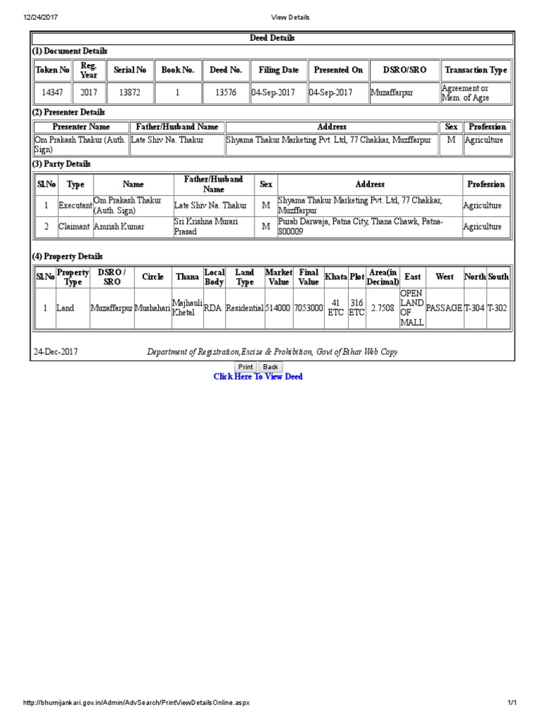 Department of Registration, Excise & Prohibition, Govt of Bihar Web | PDF