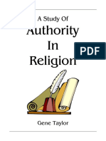 Authority in Religion: A Study of