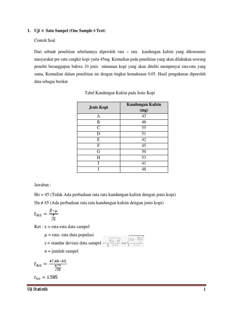 Contoh Uji T Irwandi