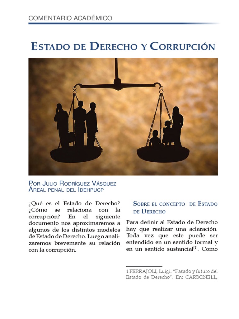 Estado de Derecho y Corrupción: Conceptos Clave | PDF | Democracia ...