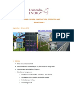 PV Training - Design, Construction, Operation and Maintenance