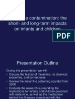 Melamine Contamination: The Short-And Long-Term Impacts On Infants and Children