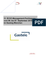 EVVC-Management-Fachtagung Vom 05. Bis 07. September 2010 Im Gasteig München