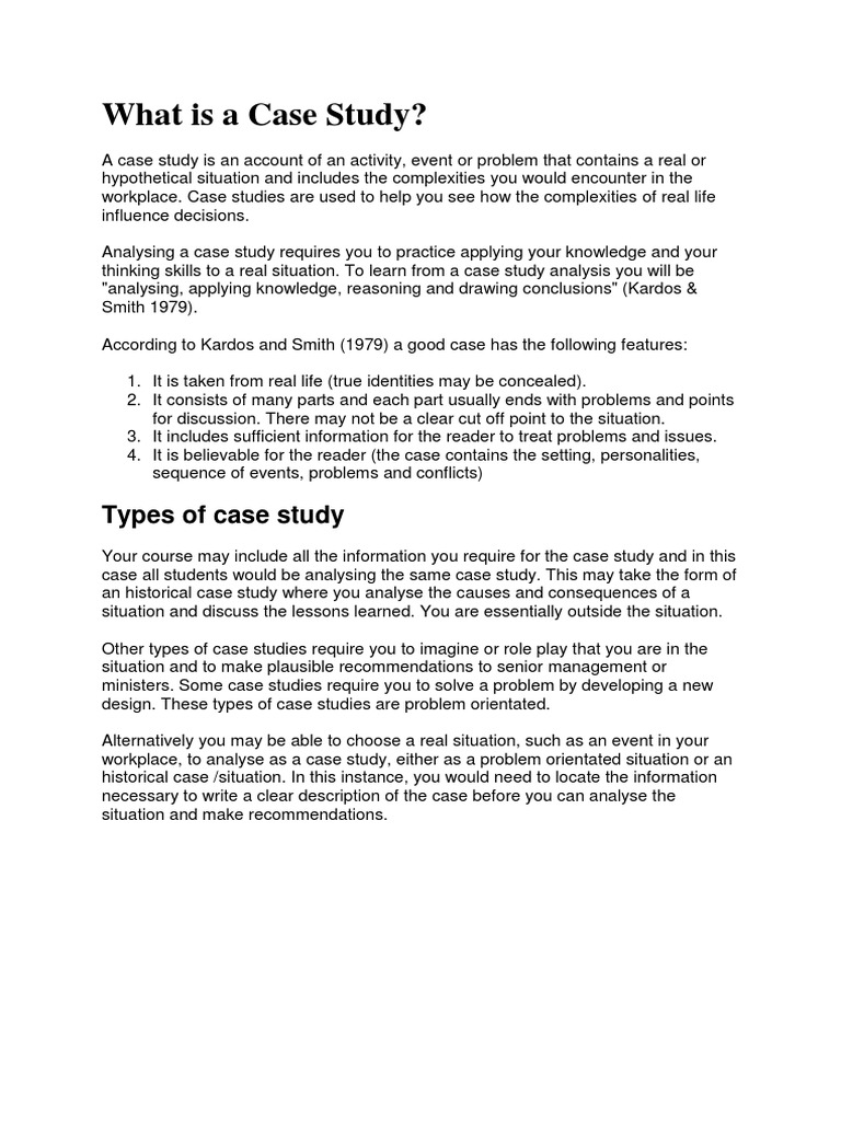What Is A Case Study  PDF