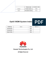 OptiX WDM System Index Test ISSUE1.1