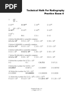 Technical Math For Radiography Practice Exam 4