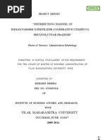 Download Project  on DISTRIBUTION CHANNEL OF IFFCO by ritu_kiran SN36920152 doc pdf