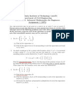 Addis Ababa Institute of Technology (Aait) Department of Civil Engineering Ceng 6001: Advanced Mathematics For Engineers Assignment 1 (10%)