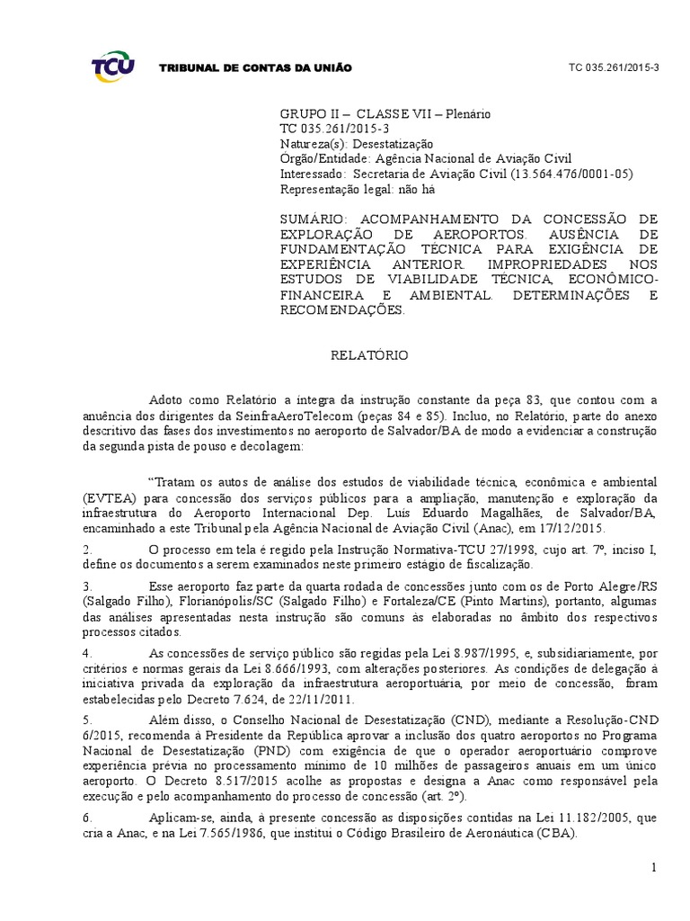 Concessão Aeroporto de Salvador-BA, PDF, Aeroporto