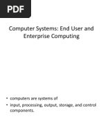 Computer Systems: End User and Enterprise Computing