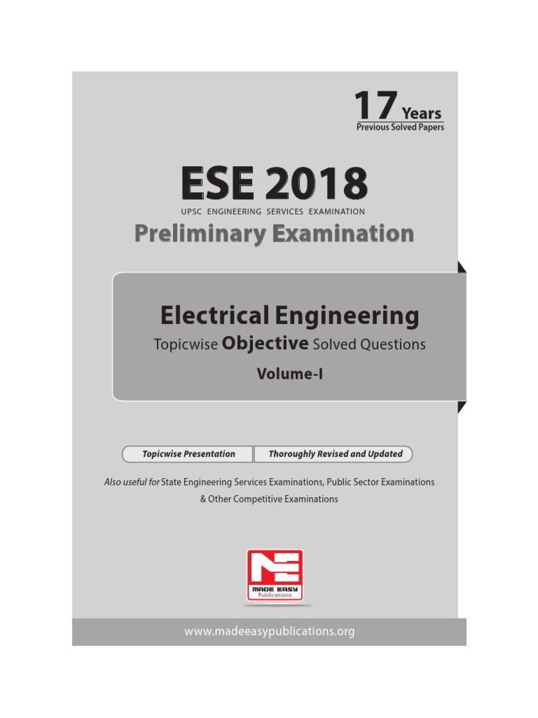 Electrical Engineering Preliminary Examination Test (Assessment