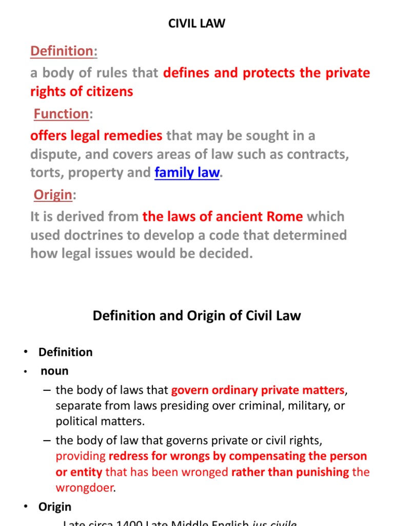 Civil Law Definitions, Branches, Examples Tort Lease
