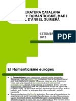 Resum El Romanticisme Mar I Cel A. Guimerà 23 Doctubre Del 2013