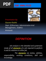 Download JOB ANALYSIS PRESENTATION by gauravkoshti SN36921148 doc pdf