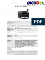 Impresora HP 1102w