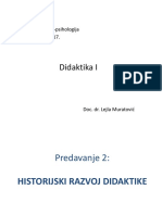 Historijski Razvoj Didaktike