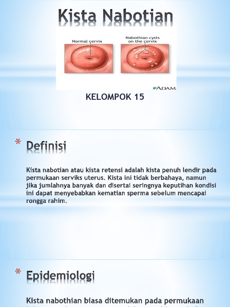 Kista Nabothi: Definisi dan Gejala | PDF