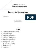 Cancer de L - Oesophage