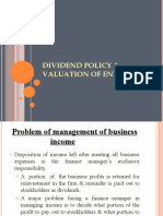 dividend policy & valuation of enterprise