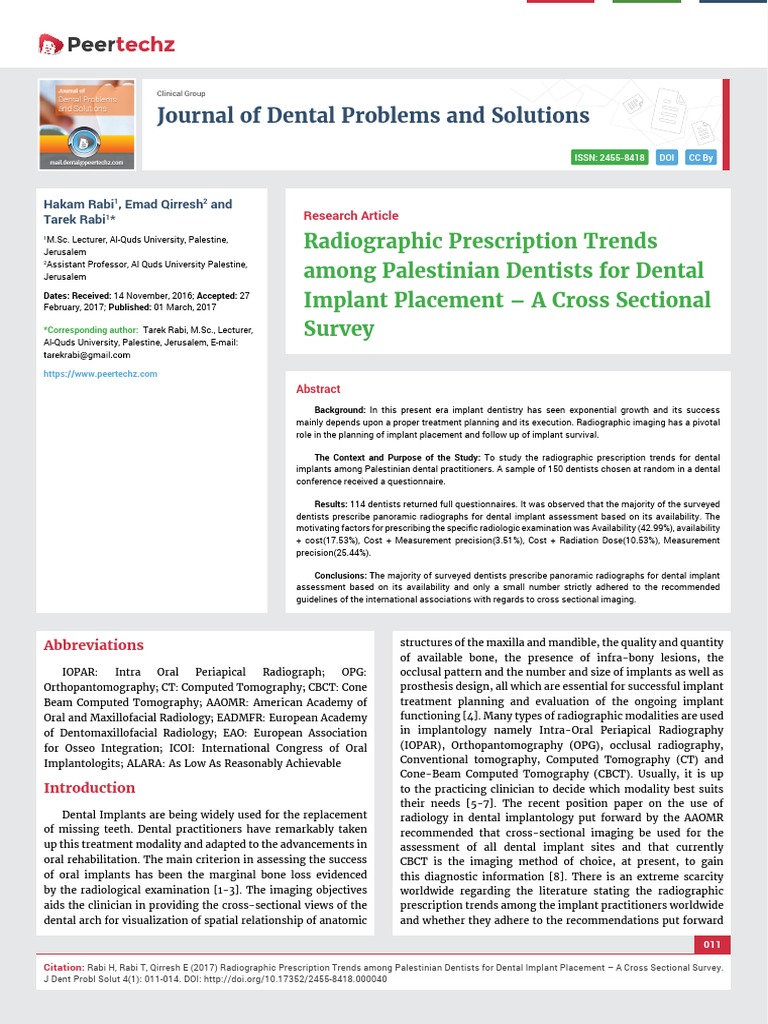 Radiographic Prescription Trends PDF Ct Scan Medical Imaging