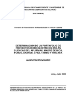 Determinacion Portafolio Hidroelectricas Peru