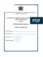 NCSE 2010 Integrated Science