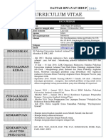 Curriculum Vitae: Daftar Riwayat Hidup