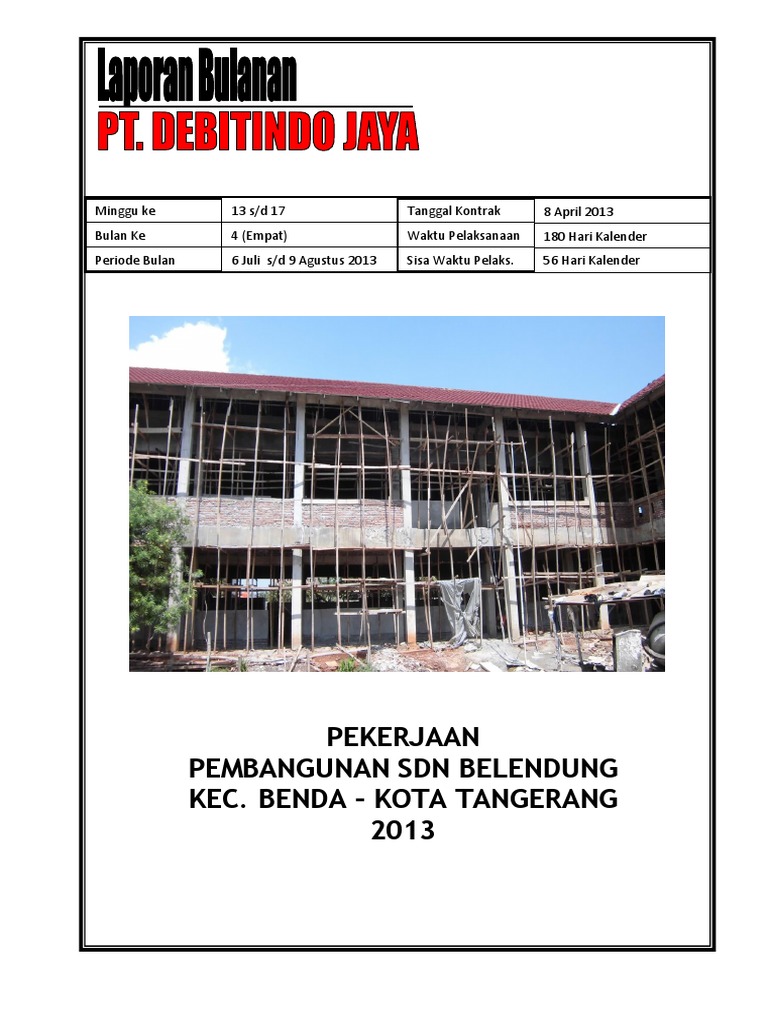 Cover Laporan bulanan