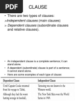 Clause: - There Are Two Types of Clauses