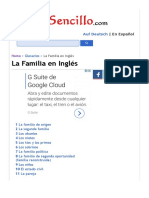 La Familia en Inglés