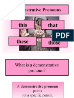 Demonstrative Pronouns: That This These