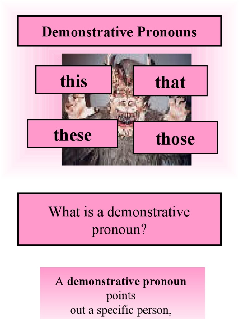 Understanding Demonstrative Pronouns | PDF