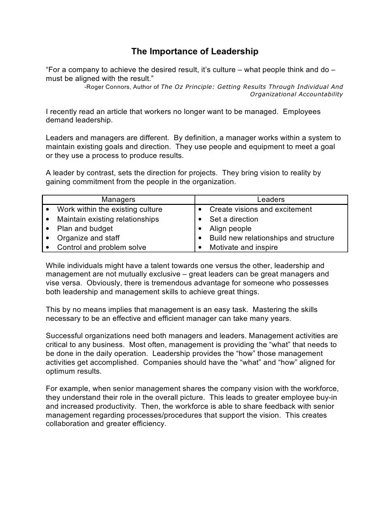 The Role of Leadership in Business Success | PDF | Leadership | Goal