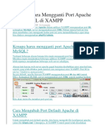 Tutorial Cara Mengganti Port Apache Dan MySQL Di XAMPP