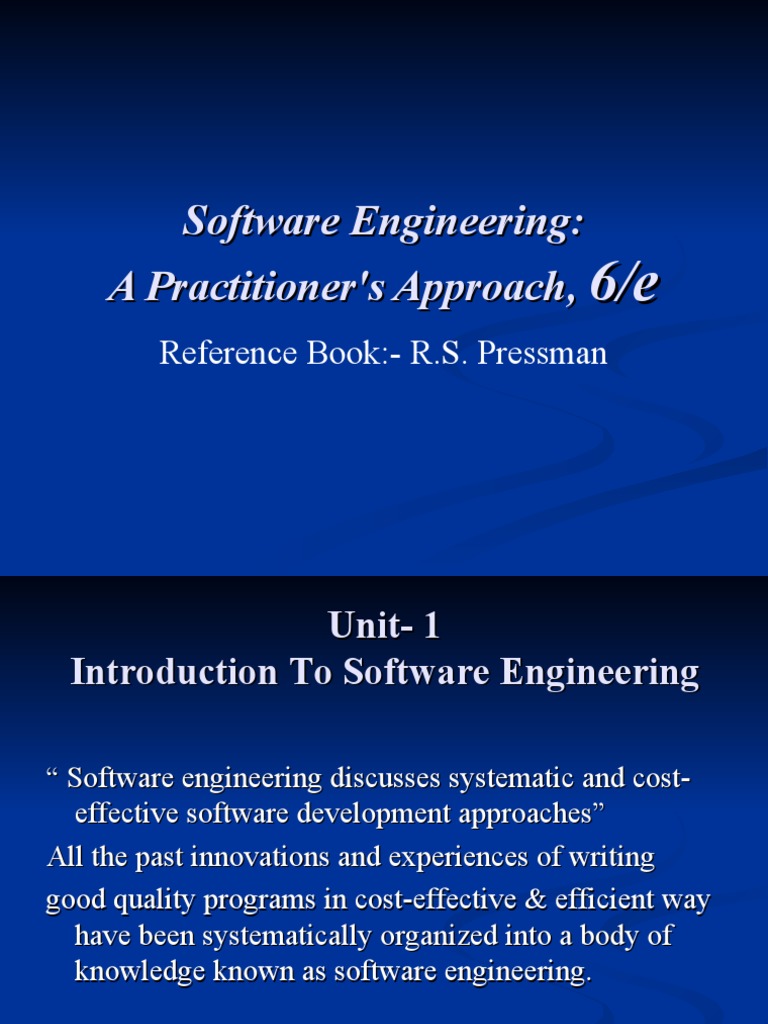 Software Engineering: A Practitioner's Approach | PDF | Software ...