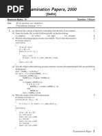 Examination Papers, 2000: (Delhi)