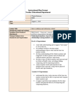 Curriculum Design Instructional Plan