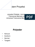 Sistem Proyeksi Polieder, Mercator, Transverse Mercator dan UTM