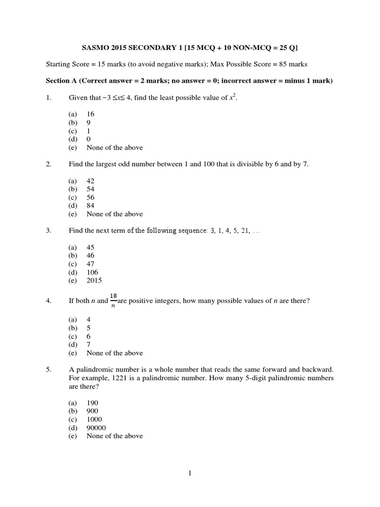 Secondary 1 Sasmo 2015 Triangle Euclidean Plane Geometry