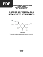 Roteiro de Pesquisa de Metabólitos Secundários 2016