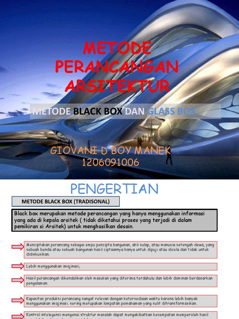 Metode Perancangan Arsitektur Black & Glass Box | PDF